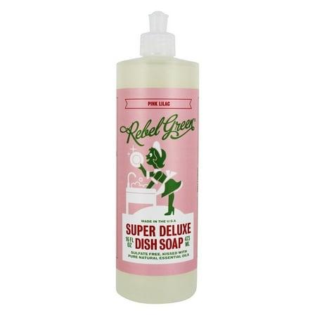 Rebel Green Dish Soap Pink Lilac, 16 oz