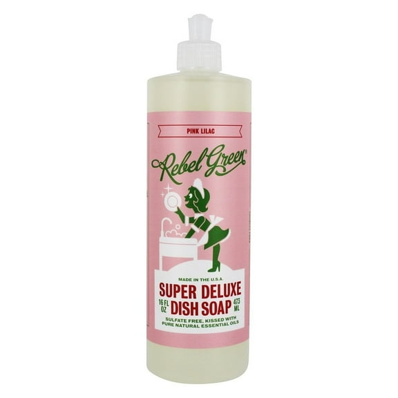 Rebel Green Dish Soap Pink Lilac, 16 oz
