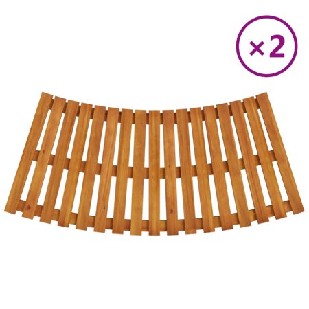 Anself Spa 2 pcs Solid Wood Acacia