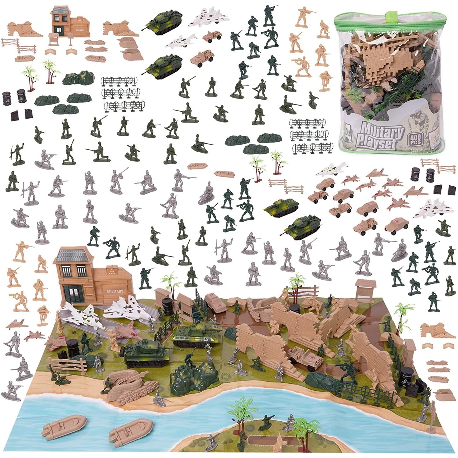 Miniature Army Playset War Soldier Male Action Figures Toy Toy Model Layout 
