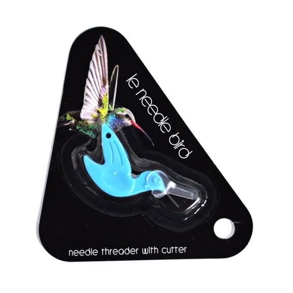 Sew Tasty Blue Humming Bird Needle Threader with Cutter