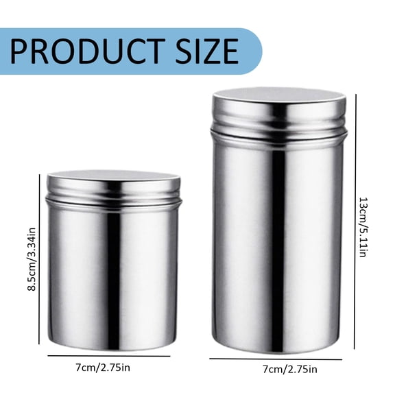 304 Stainless Steel Airtight Tea Storage Canister, Portable Coffee Bean Container With Lid For Home Travel
