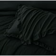 thumbnail image 5 of Chezmoi Collection Nora 2-Piece Black Ruffled Edge Trim Microfiber Comforter Set, Twin Size, 5 of 8