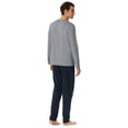 thumbnail image 4 of SCHIESSER Pijama de hombre, largo - Casual Essentials, algodón, tapeta de botones Azul oscuro/Gris 2XL (XX-Large), 4 of 5