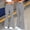 Gray women flare pants a1, variant on Cagogo Women Flare Pants Elastic Waist Flowy Casual Long Trousers for Women High Waisted Palazzo Pants with Pockets Beach Summer Lounge Wear, Gray M