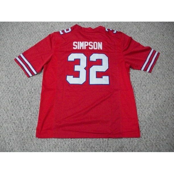 O.J. Simpson Jersey #32 Buffalo Unsigned Custom Stitched Red Football New No Brands/Logos Sizes S-3XL