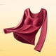 thumbnail image 4 of Blusa térmica de poliéster para mujer, otoño-invierno, color liso, de terciopelo acanalado, muy elástica, con sujetador incorporado y mangas largas., 4 of 9