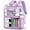 D-Purple, variant on KOITHOT Clear Backpacks Large Heavy Duty PVC Waterproof Transparent Bookbag for School Adult Work, Gray