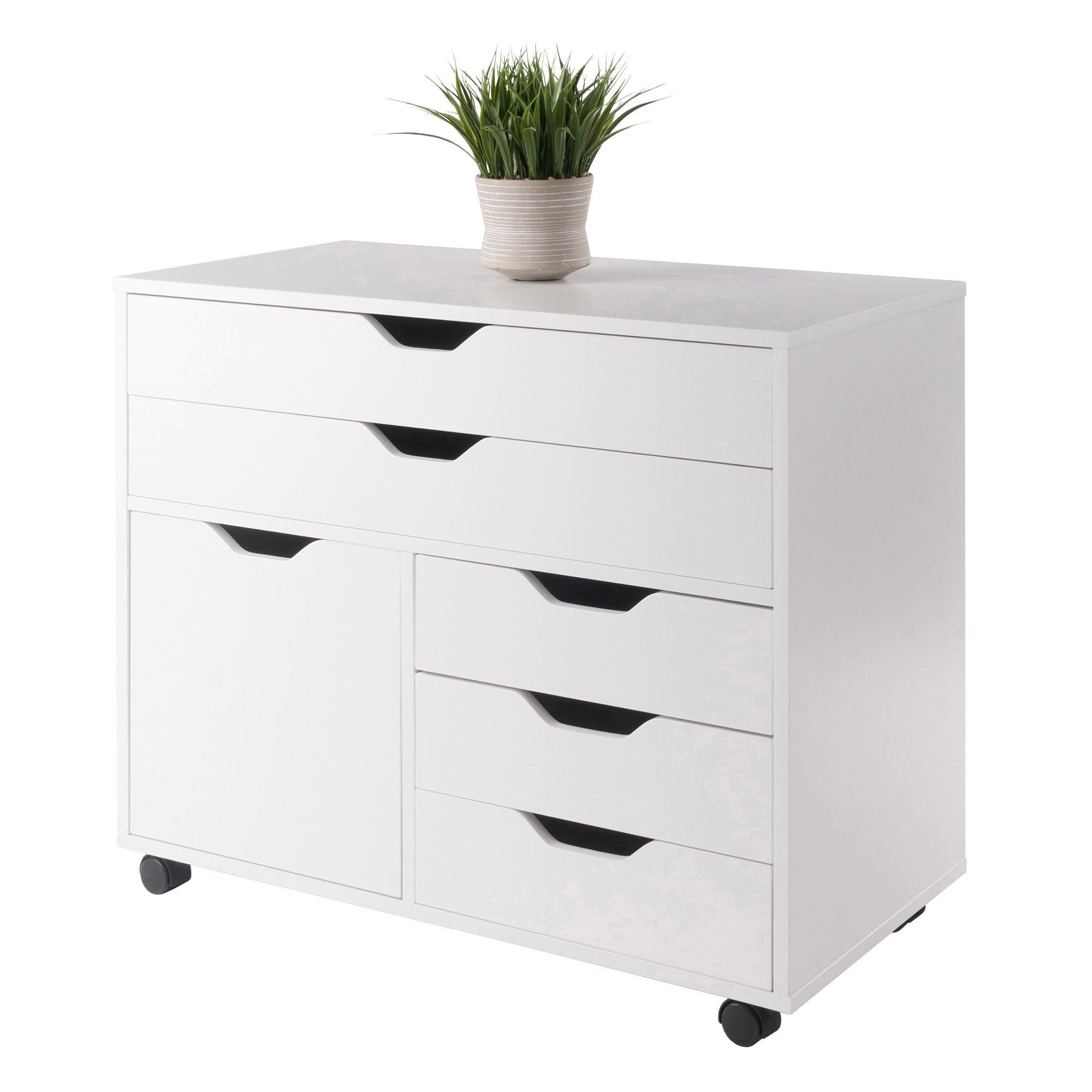 Winsome 3-Section Mobile Storage Cabinet, White Finish - Walmart.com