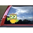 thumbnail image 2 of StickerTalk Green and Yellow Owl Vinyl Sticker, 9 inches x 10.5 inches, 2 of 2