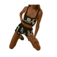 thumbnail image 4 of Gupgi Ensemble Tricoté 2 Pcs pour Femmes, Haut Court Sans Manches en Crochet et Short, 4 of 9