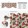 thumbnail image 6 of Strawberry Rustic Tie Up Valance Curtains for Windows, Kitchen Curtains Window Treatments, Beige Spring Summer Floral Fruit Short Window Shades Valances for Bedroom Bathroom Cafe 54"x18", 6 of 8