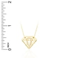 thumbnail image 2 of Charm America - Gold Diamond Inspired Pendant - 10 Karat Solid Gold - Chain Included, 2 of 4