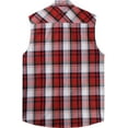 thumbnail image 5 of Ma Croix Mens Plaid Sleeveless Button Shirt Flannel Pattern, 5 of 5