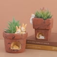 thumbnail image 3 of Clearance!Cute Animal Flowerpot Animal Resin Succulent Planter Desk Mini Ornament, 3 of 6