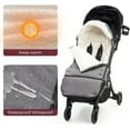 thumbnail image 4 of Momcozy Stroller Footmuff Universal | Easily Attaches to Most Strollers | Ultra-Plush,Weather-Proof | Deluxe Warm Stroller Bunting Bag | Extendable Stroller Cover for Winter | Adjustable Buckle,Gray, 4 of 6