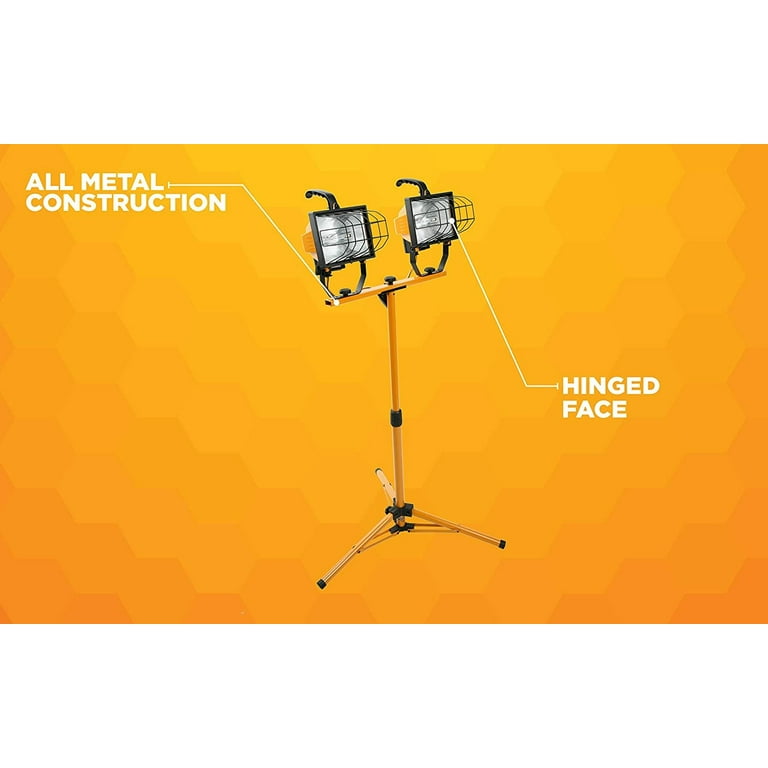 Woods L13 Twin Head Work Light, Adjustable Tripod, 16,000 Woods L13 Twin Head Work Light, Adjustable Tripod, 16,000