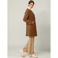 thumbnail image 4 of INSPIRE CHIC Women's Long Sleeves Button Closure Outerwear Mid Length Overcoat, 4 of 7