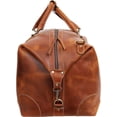 thumbnail image 5 of RUZIOON 24" Leather Buffalo Travel Case Duffel Luggage Bag, Gym Travel Tote Duffel, Overnight Weekender (tan), 5 of 6