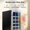 thumbnail image 4 of Simzlife 15 Inch Under-counter Refrigerators, Single Zone Wine Fridge, Wine Refrigerator Digital Temperature Control, Freestanding Wine Chiller with Removable Shelves, 4 of 13