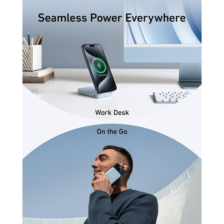 Anker MagGo Power Bank, Qi2 Certified 15W Ultra-Fast MagSafe