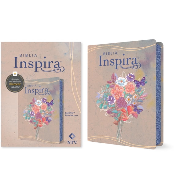 Biblia Inspira Ntv Con Filament (Sentipiel, Acuarela Rosa), (Hardcover)