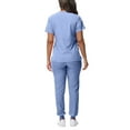 thumbnail image 4 of Scrub Sets for Women Petite 2026 Spring Summer V-Neck Scrub Top & Jogger Scrub Pants Stretch Nursing Workwear Quick Dry Medical Working Uniforms with Pockets Light Blue S, 4 of 5