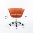 thumbnail image 7 of Swivel Shell Chair for Living Room/Bed Room, Swivel Seat with 360 Degrees, Adjustable Lift Height, Modern Leisure Arm Chair Orange, 7 of 7