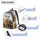 thumbnail image 3 of Disketp Cute Prairie Sheep Herd print Canvas Backpack Lightweight Travel Daypack Student Rucksack Laptop Backpack-Medium, 3 of 5