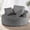 Gray, variant on Sonovafurn 55" Oversized Round Chaise Lounge Chair Indoor, Corduroy Upholstered Cloud Sofa for Living Room Bedroom Apartment, No Assembly Required