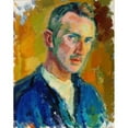 thumbnail image 3 of Magnus Enckell 12x14 Black Modern Framed Museum Art Print Titled - Self-Portrait (1918), 3 of 5