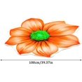 thumbnail image 2 of Floral Area Rugs Peony Flower Shape Area Rugs Non-Slip Rugs Floral Shaggy Carpet Bath Mat for Bedroom Living Room, Orange, 3.3'x3.3', 2 of 7