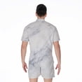 thumbnail image 2 of Smoke Grey Marble Short Sleeve Men'S Rompers Casual Summer Jumpsuits Outfit, 2 of 4