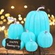thumbnail image 4 of 7 Piezas De Calabazas Falsas, Modelo De Bricolaje, Calabazas Falsas De Espuma Para La Mesa De Halloween, Otoño, Azul, 4 of 5