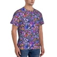thumbnail image 2 of Bixox Men's Watercolor Butterflies Printed Short Sleeve Skinny Athletic T-Shirt, 2 of 6
