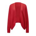 thumbnail image 6 of LMLYSoH Women's Knit Cardigan Solid Color Long Sleeve Open Front Sweater, 6 of 8
