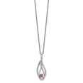 thumbnail image 2 of Finest Gold Sterling Silver Jul CZ Always in My Heart Birthstone 18 in. Necklace, 2 of 3