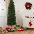 thumbnail image 7 of 6 Ft Pre-Lit Artificial Christmas Tree with 300 Multicolor LED Lights, Hinged Branches, Foldable Metal Stand for Home & Party Holiday Decor, 7 of 7