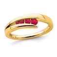thumbnail image 1 of 1/5 Carat (ctw) Natural Ruby Ring in 10K Yellow Gold, 1 of 5