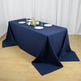 thumbnail image 2 of Balsa Circle 90" x 132" Premium Polyester Rectangular Tablecloth Table Linens Navy Blue, 2 of 8