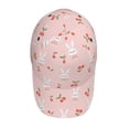 thumbnail image 4 of Naloa Original Classic Low Profile Hat Men Women Baseball Cap Dad Hat Adjustable Unconstructed Rabbit And Cherry Print Cap, 4 of 9