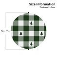 thumbnail image 3 of Bingfone Vintage Green White Christmas Tree Lumberjack Plaid Leather Drinks Coasters With Set Of 6,Suitable For Home Kitchen,Coffee Cup Coasters Home Gift, 3 of 9