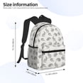 thumbnail image 4 of Haiem Hand Drawn Squirrel Lightweight Backpack for School, Classic Basic Water Resistant Casual Daypack for Travel with Bottle Side Pockets, 4 of 8