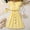 Yellow, variant on ATOGUTA Girls Holiday Party Dresses Ruffle Top and A-Line Midi Skirt 2Pcs Outfits Set Yellow, Size 8-13 Years
