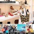 thumbnail image 5 of HAWEE Sunflower Tote Bag with Zipper for Women Inside Mesh Pocket Heavy Duty Casual Cloth Shoulder Handbag Outdoors, Sunflower Yellow, 5 of 7