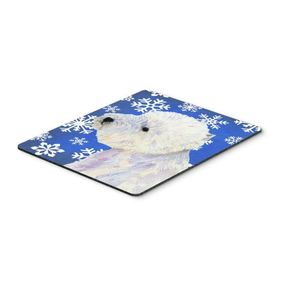 Carolines Treasures LH9270MP "Westie Winter Snowflakes Holiday Mouse Pad Hot Pad or Trivet" Large multicolor