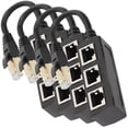 thumbnail image 1 of Distribuidor de Red VentDepot NetDiverge 4Pzas Divisor RJ45 Interior Negro Plástico y Metal, 1 of 2