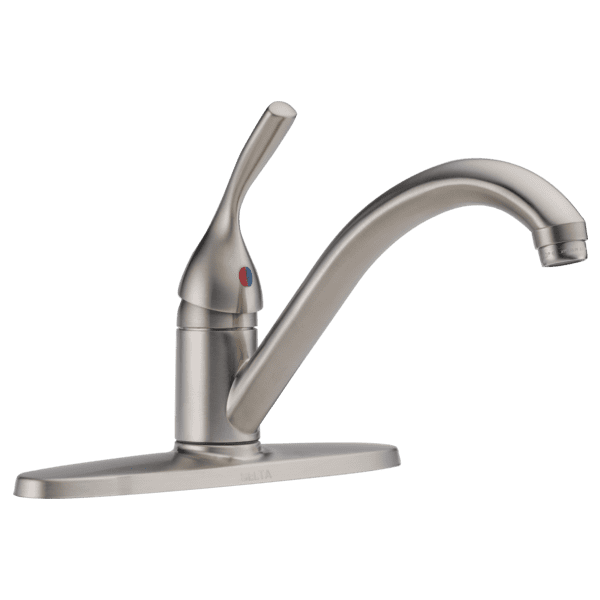 Delta 100 Ss Dst 134 100 300 400 Series Single Handle Kitchen Faucet Withoutsidespray Stainless Walmart Com Walmart Com