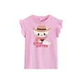 thumbnail image 4 of Little Hand kitten Graphic Toddler Girl T shirt for Girls Flying Sleeve Summer Cotton Rabbit 3Pcs Size 5T, 4 of 6