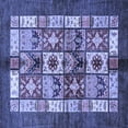 thumbnail image 1 of Ahgly Company Indoor Square Abstract Blue Modern Area Rugs, 3' Square, 1 of 4